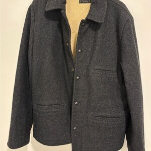 J. Crew Charcoal Wool Shirt Jacket